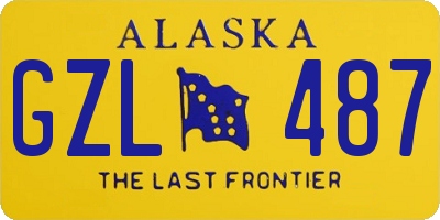 AK license plate GZL487