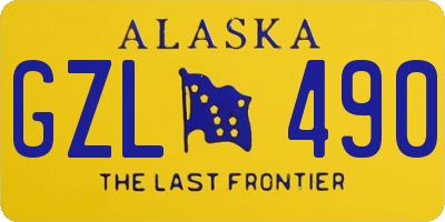 AK license plate GZL490