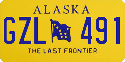 AK license plate GZL491