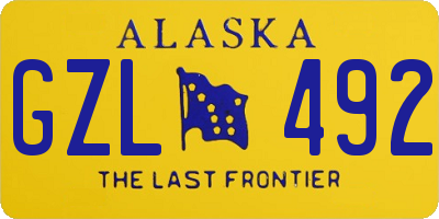 AK license plate GZL492