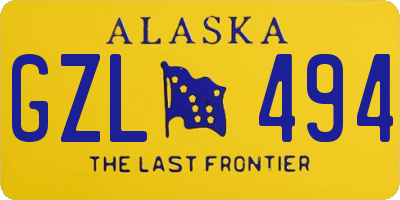 AK license plate GZL494