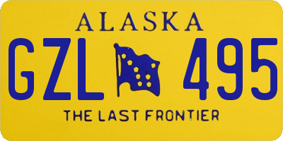 AK license plate GZL495