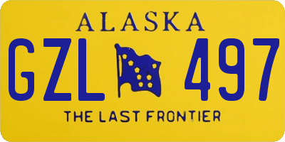 AK license plate GZL497