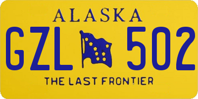 AK license plate GZL502