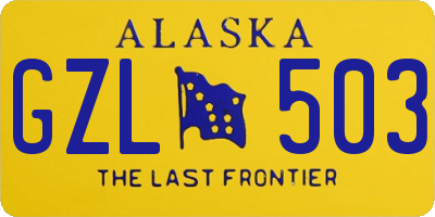 AK license plate GZL503