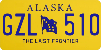 AK license plate GZL510