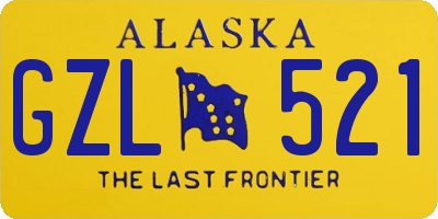 AK license plate GZL521