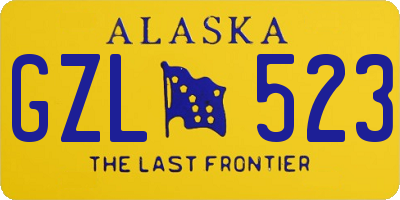AK license plate GZL523