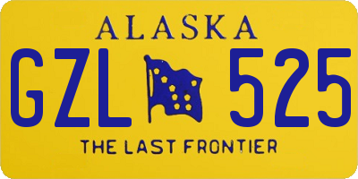 AK license plate GZL525