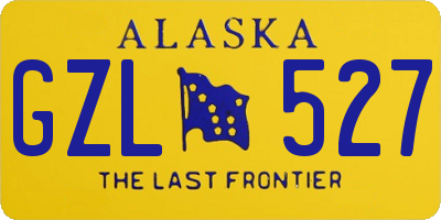 AK license plate GZL527