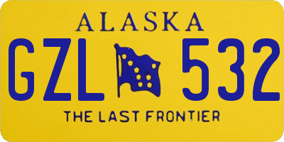 AK license plate GZL532