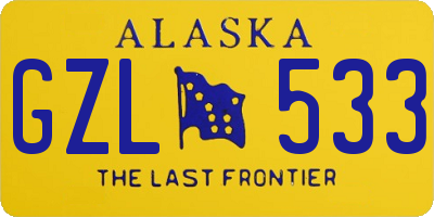 AK license plate GZL533