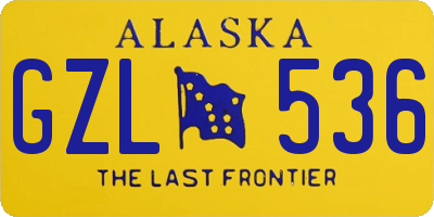 AK license plate GZL536
