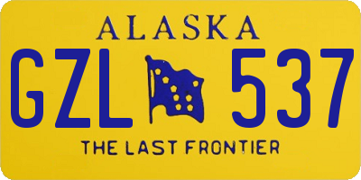 AK license plate GZL537