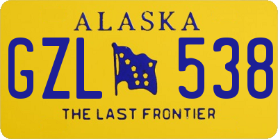 AK license plate GZL538
