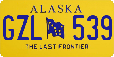 AK license plate GZL539