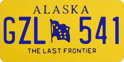 AK license plate GZL541