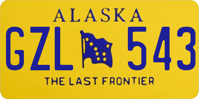 AK license plate GZL543