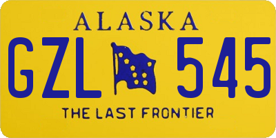 AK license plate GZL545
