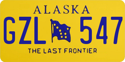 AK license plate GZL547