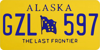 AK license plate GZL597