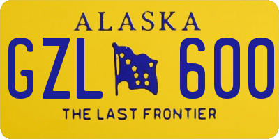 AK license plate GZL600