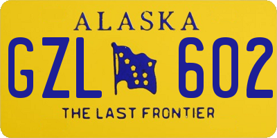 AK license plate GZL602