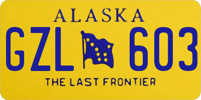 AK license plate GZL603