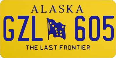 AK license plate GZL605