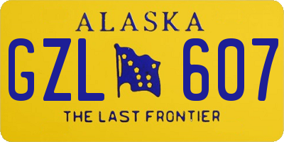 AK license plate GZL607