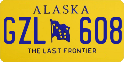 AK license plate GZL608