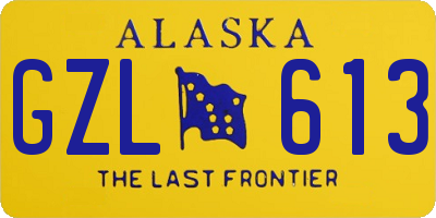 AK license plate GZL613