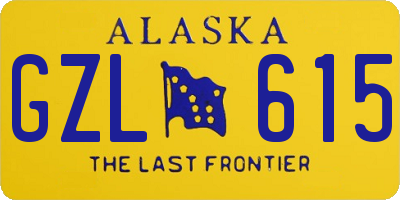 AK license plate GZL615