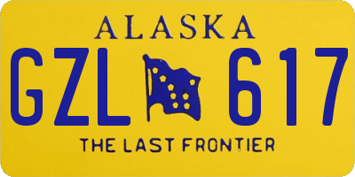 AK license plate GZL617