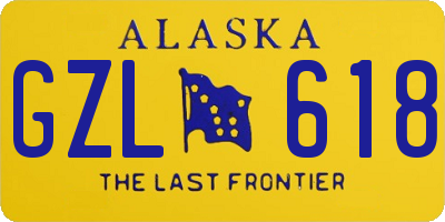 AK license plate GZL618