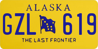 AK license plate GZL619