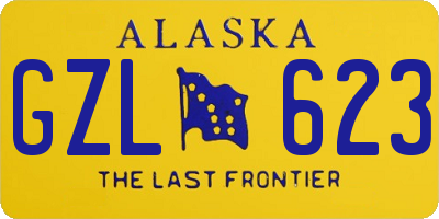 AK license plate GZL623