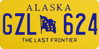 AK license plate GZL624