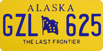 AK license plate GZL625