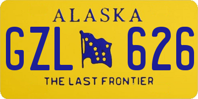 AK license plate GZL626