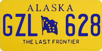 AK license plate GZL628