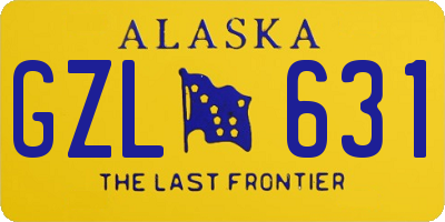 AK license plate GZL631