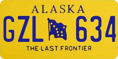 AK license plate GZL634