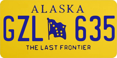 AK license plate GZL635