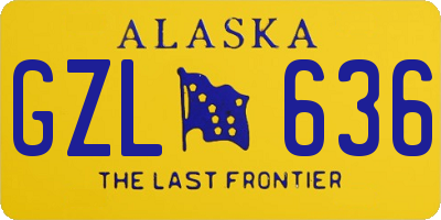 AK license plate GZL636