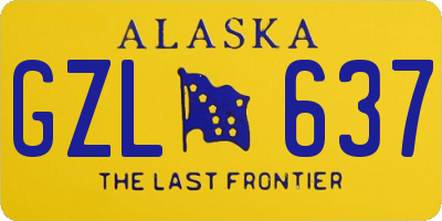 AK license plate GZL637