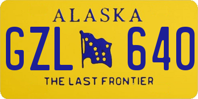 AK license plate GZL640