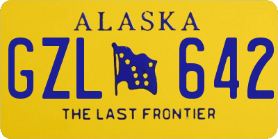 AK license plate GZL642