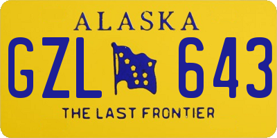 AK license plate GZL643