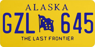 AK license plate GZL645